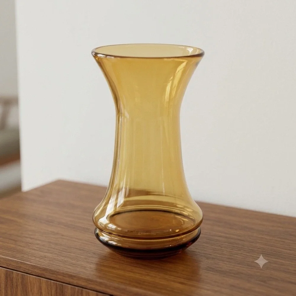 Blenko 739 Wheat Amber Art Glass Vase John Nickerson 1973 Mid Century